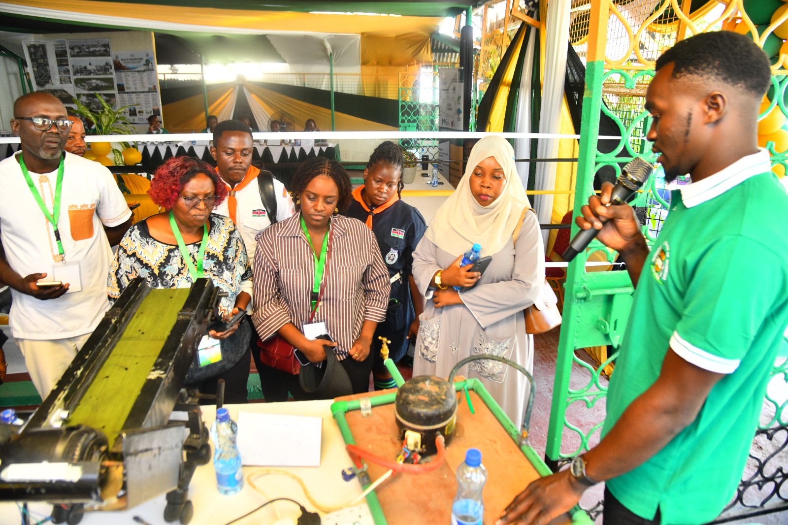 TUM student innovators present solutions to judges at the 2026 Mombasa International Show